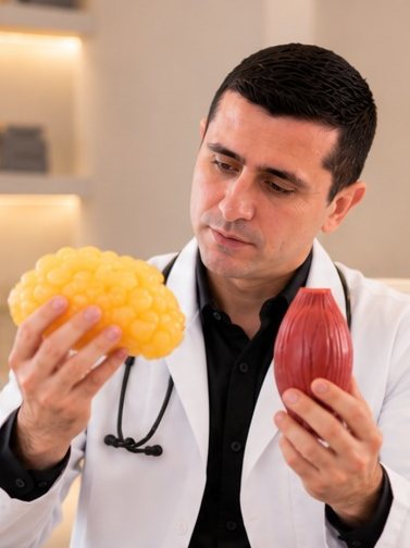Explicação sobre gordura e massa muscular
